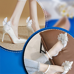 Украшение для обуви бантом из ткани со стразами&nbsp;FIND-WH0199-63A