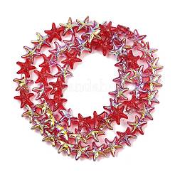 Стеклянные бусины с гальваническим покрытием &nbsp;EGLA-P069-01A-AB01