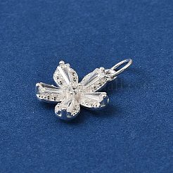 925 подвеска-цветок из стерлингового серебра с прозрачными кубическими цирконами STER-K184-01S