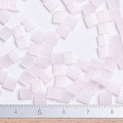 MIYUKIティラビーズ  日本製シードビーズ  2穴  （tl2594)シルク淡い淡いピンク  5x5x1.9mm  穴：0.8mm  約5900個/500g&nbsp;SEED-MY05-TL2594