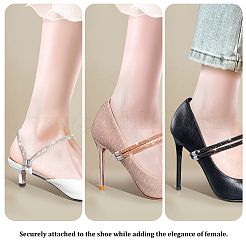 3 jeu de lacets de chaussures à talons hauts anti-desserrage en similicuir 3 couleurs&nbsp;AJEW-FG0003-43