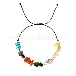 Разноцветные плетеные браслеты с бусинами и камнями FJ4689