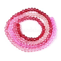 Нить стеклянных бусин прозрачного градиента цвета GLAA-TAC0022-05O-01