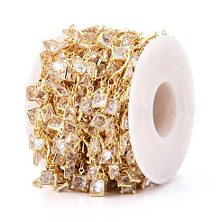 Цепи из латуни и стекла с фестончатыми прутьями&nbsp;CHC-T018-09G