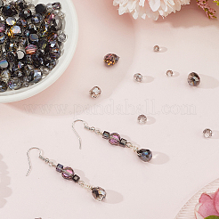 114шт прозрачные гальванические стеклянные бусины&nbsp;GLAA-PA0001-17D