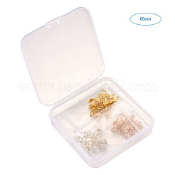 真鍮のアイスピックピンチベイル  長持ちメッキ  葉  ミックスカラー  10x7~11.5x4mm  穴：1.2~1.5mm&nbsp;KK-TA0007-77