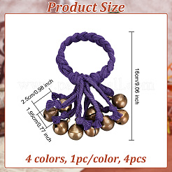 Décoration pendentif cloche de sorcière en laiton et fer&nbsp;HJEW-AB00533