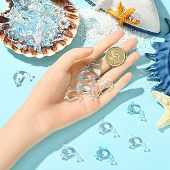 50шт 2 цвета прозрачные акриловые подвески&nbsp;MACR-YW0004-33