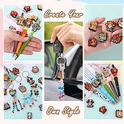 12 шт. 6 стильных экологически чистых силиконовых бусины для пищевых продуктов SIL-SZ0002-72A