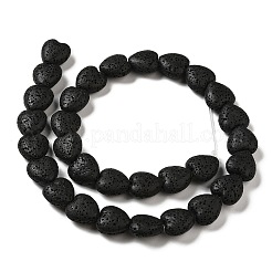 Fili di perle di roccia lavica naturale&nbsp;G-N0114-A38