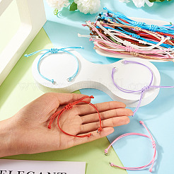 50 bracciale in cordoncino di poliestere cerato in 10 colori&nbsp;AJEW-TAC00028