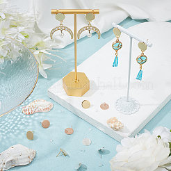 24 шт. 3-х цветная фурнитура для сережек-гвоздиков из нержавеющей стали 201 KK-AR0002-67