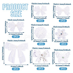 16 шт. 8 стиля полиэстеровое кружево вышитые нитки приклеиваемые/пришивные нашивки&nbsp;PATC-TA0001-13