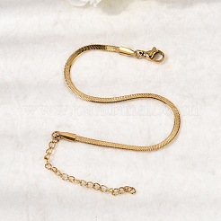 Браслеты-змейки из нержавеющей стали 304 для женщин&nbsp;BJEW-P389-01G