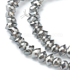 Стеклянные бусины с гальваническим покрытием  GLAA-A001-02A-PL03