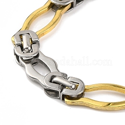 Halskette mit 201 Gliedern aus Edelstahl&nbsp;NJEW-F22-39D-GP