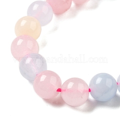 Billes de jade naturelles de teint en malaisades teintes&nbsp;X-G-G021-02B-24