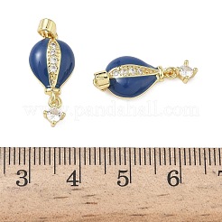 Латунные микропроволочные кубические циркониевые подвески из эмали&nbsp;KK-L256-18G