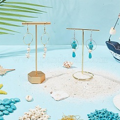 Наборы для изготовления сережек/браслетов из синтетического бирюзового сплава своими руками DIY-AR0004-12