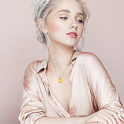 Акриловые круглые подвески с латунными петлями золотистого цвета&nbsp;PALLOY-HY00012