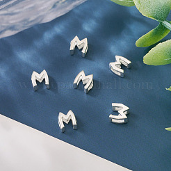 6 pièce de 925 perles initiales creuses en argent sterling&nbsp;STER-TA0001-53M