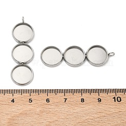 Оправы для подвесок из нержавеющей стали 304 в виде кабошонов&nbsp;STAS-K320-03A-P