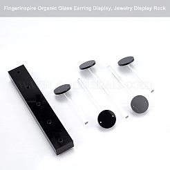 有機ガラスのピアスの表示  ジュエリーディスプレイラック  ブラック  150x25x115mm&nbsp;EDIS-FG0001-19B