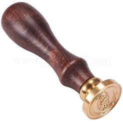 Поделки письмо записки латунь сургучной печати штампы и наборы деревянной ручкой&nbsp;AJEW-PH0010-O