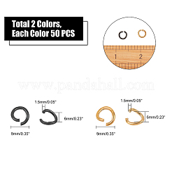 Открытые соединительные кольца из нержавеющей стали 304 с вакуумным покрытием PVD&nbsp;STAS-UN0006-02