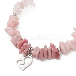 Браслет из натуральных смешанных драгоценных камней с бусинами&nbsp;BJEW-JB12976-05