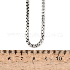 Устойчивые к потускнению модные мужские ожерелья из нержавеющей стали 201 с цепочкой-коробкой NJEW-L043A-46P