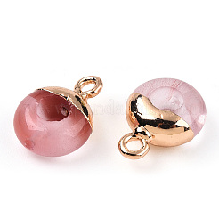 Арбуз каменное стекло плоские круглые / пончики подвески X-G-I347-05