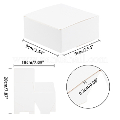 Astucci per gioielli pieghevoli in carta e cartone&nbsp;CON-PH0001-78-WH
