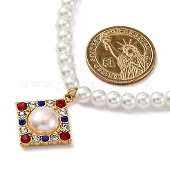 Ожерелья с подвеской в виде ромба из нержавеющей стали 304 с вакуумным покрытием PVD STAS-Z114-23G