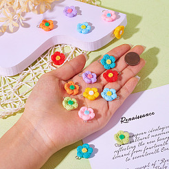 16 шт. 8 цвета непрозрачные подвески из смолы&nbsp;RESI-TA0002-56