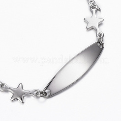 Идентификационные браслеты из нержавеющей стали 304 BJEW-H520-12P