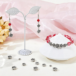 30 pièce 3 styles de perles en acier inoxydable 304&nbsp;STAS-PA0001-15
