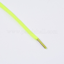 スパンデックス高弾性糸靴紐  アルミバックル付き  フラット  緑黄  18~1020x6~8x1.5~8mm  4個/セット&nbsp;DIY-WH0225-80G