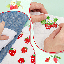12 шт. 3 стиля клубника компьютерная вышивка ткань нашивки приклеиваемые/пришиваемые&nbsp;PATC-PH0001-36