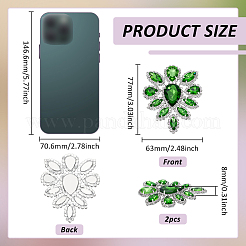 Стеклянные кабошоны со стразами&nbsp;RGLA-FG0001-28S-04