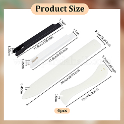 2 шт. нож для вскрытия писем из АБС-пластика и 2 шт. набор инструментов для упаковки из стеклянной медной фольги 2 цветов&nbsp;TOOL-OC0002-16