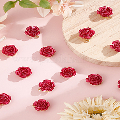 20 шт. подвески-розы из непрозрачной смолы&nbsp;FIND-LP0002-28