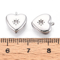 Латунные микропаве прозрачные кубические циркониевые подвески KK-N267-14P