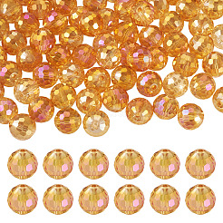 80 шт. полностью радужных стеклянных бусин с покрытием&nbsp;EGLA-TA0013-06