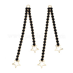 Цепочка из латуни со стразами и большими подвесками в виде звезд KK-N216-421-02LG