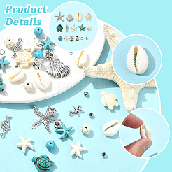 Набор для самостоятельного изготовления бусин в морском стиле&nbsp;DIY-SC0031-28