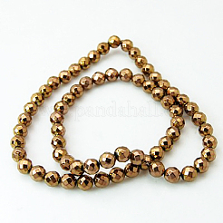 Non magnetici perle ematite sintetico fili&nbsp;X-G-G092-4mm