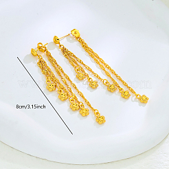 Серьги-гвоздики с кисточками из латуни&nbsp;GD8052-2