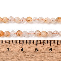 Природный желтый кварц нитей бисера G-G155-B03-02