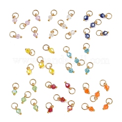 40 Stück 8 Farben Glasanhänger&nbsp;PALLOY-JF04213-01